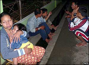 Residents in Banda Aceh, Indonesia