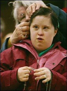 A woman prays at St Mary's Pro Cathedral in Dublin