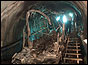 Burnt train in tunnel (copyright: AP)