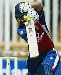 Skipper Clare Connor tried hard to revive England after a poor start to their innings