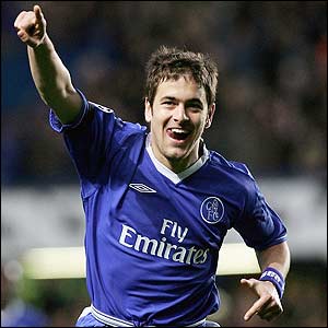 Cole celebrates his strike 