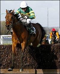 Fota Island clears the final fence with Tony McCoy on board