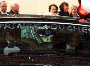 The Bentley taking the royal couple from Windsor Castle