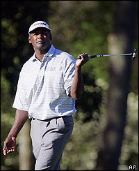 Vijay Singh after putting on the 14th