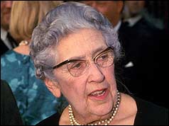 Agatha Christie in pearls