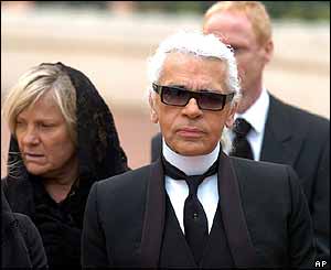 Karl Lagerfeld at the funeral
