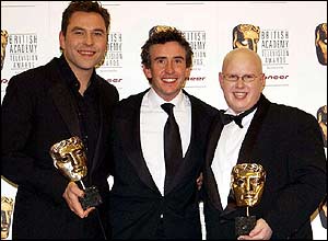 Steve Coogan (centre) with Little Britain stars David Walliams (left) and Matt Lucas