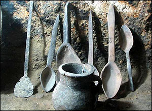 Implements used to stoke fires and furnaces in Maymand