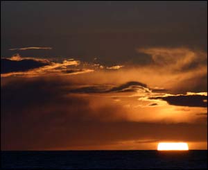 Sunset off North Beach, Aberystwyth (Matt Davies)