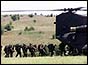 Troops boarding Chinook helicopter