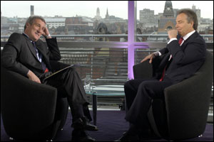 Jeremy Paxman and Tony Blair.