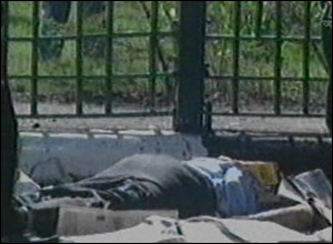 A body lies near the October 6th Bridge in central Cairo, Egypt.