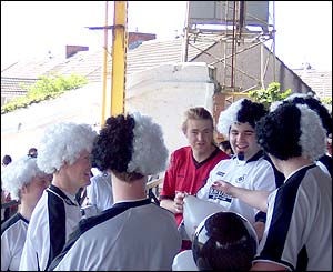 Swansea fans inside the ground