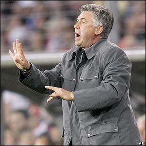 Milan coach Carlo Ancelotti