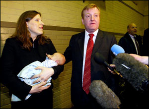 Charles Kennedy with wife Sarah and new son Donald