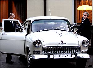 Bush driving Putin's car