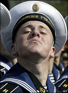 Sailors taking part in the parade