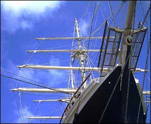 The sail training ship Tenacious in Milford dry dock, taken by David Barrett
