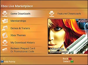 Xbox 360 marketplace screenshot