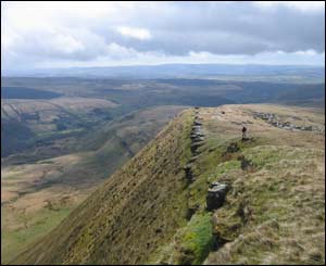 Fan Hir in the Swansea Valley looking south towards Ystradgynlais and Swansea (Martin Cosker)