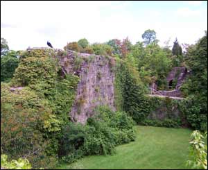 A look over one of Castell Rhuthun's walls, as sent in by Rhys Dafydd