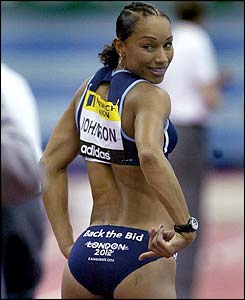 Jade Johnson at the Norwich Union Grand Prix in Birmingham in February