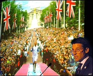 Lord Coe makes a presentation to the Oceania National Olympic Committees in Brisbane in April