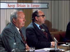 Former PM Edward Heath and Home Secretary Roy Jenkins