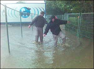 Glastonbury water knee-deep