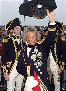 Local historian Alex Naylor playing the part of Admiral Lord Nelson