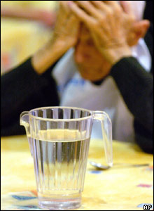 Elderly man in French retirement home