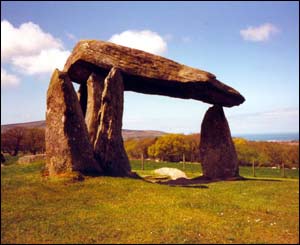 Pentre Ifan in Pembrokeshire on a bright summer day, as taken by Nicola Andrews from Pontypridd