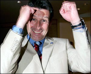 London bid chairman Lord Coe takes a moment to reflect on a job well done by his team