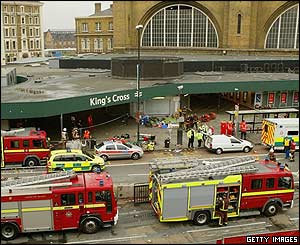 Emergency services at King's Cross