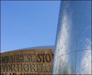 Johan Van Steen took this view of two landmarks at Cardiff Bay 