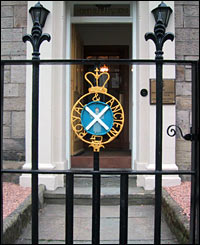 The gates at the Royal and Ancient rules office