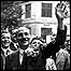 Clement Attlee waving to crowds