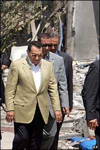 Egyptian President Hosni Mubarak 