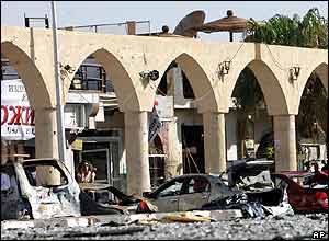 Wreckage at the old market