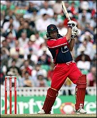 Andrew Symonds hits one of his six fours