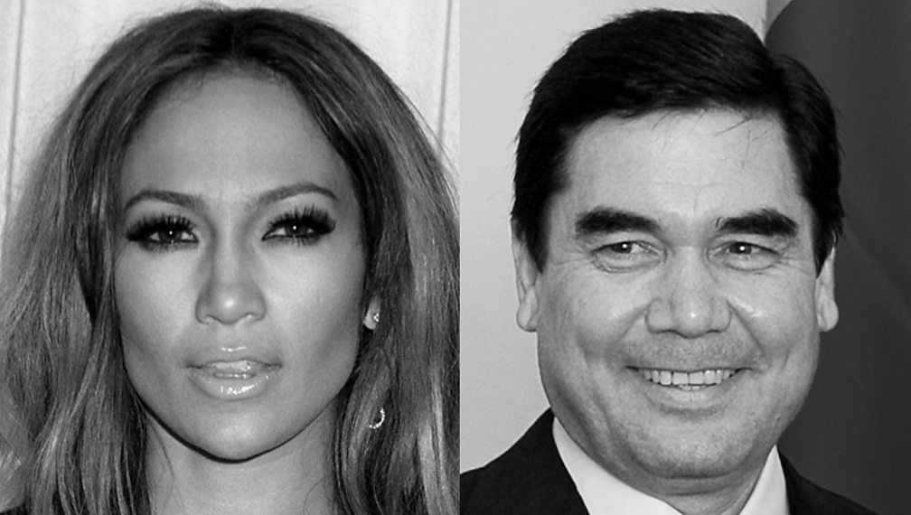 Jennifer Lopez and Gurbanguly Berdimuhamedow