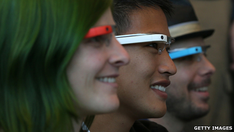People wearing Google Glass