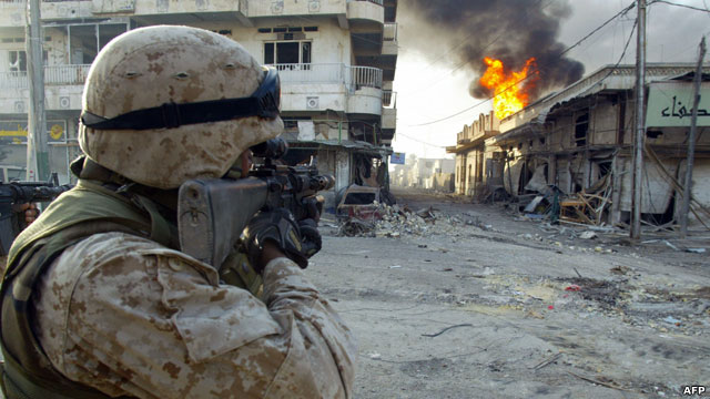 As American troops engage in street to street battles with Iraqi insurgents in Falluja, life for residents trapped in the city is becoming unbearable.