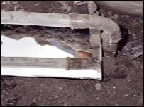 Part of the pipe above ground