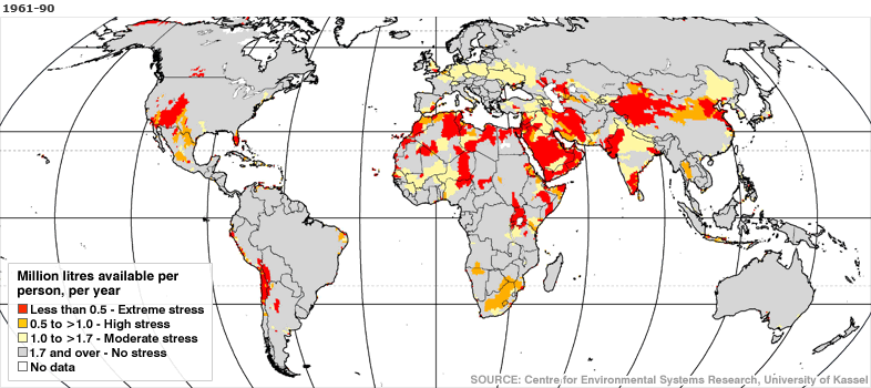 Water avaiability, 1961-1990
