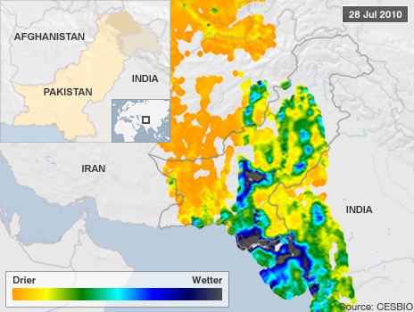 image showing flooding in Pakistan