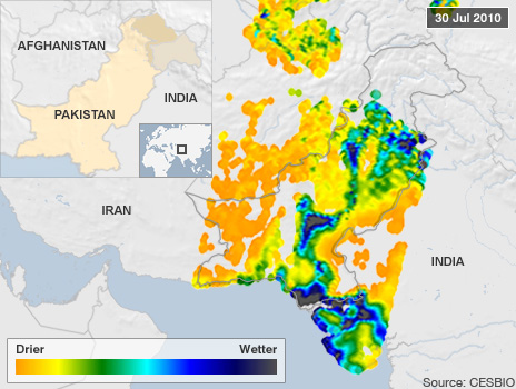image showing flooding in Pakistan
