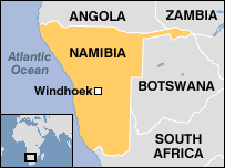 Map of Namibia