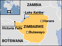 Map of Zimbabwe