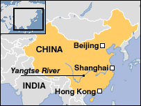 Map of China (inc HK)